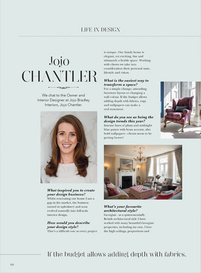 The Cheshire Magazine Jojo Chantler Article 2019