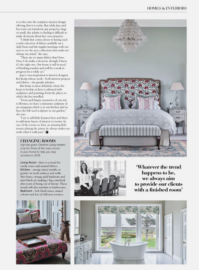 Cheshire Living Magazine Interior Design March 2019