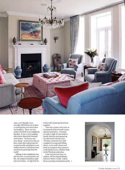 Cheshire Life Interior Design Article June 2019